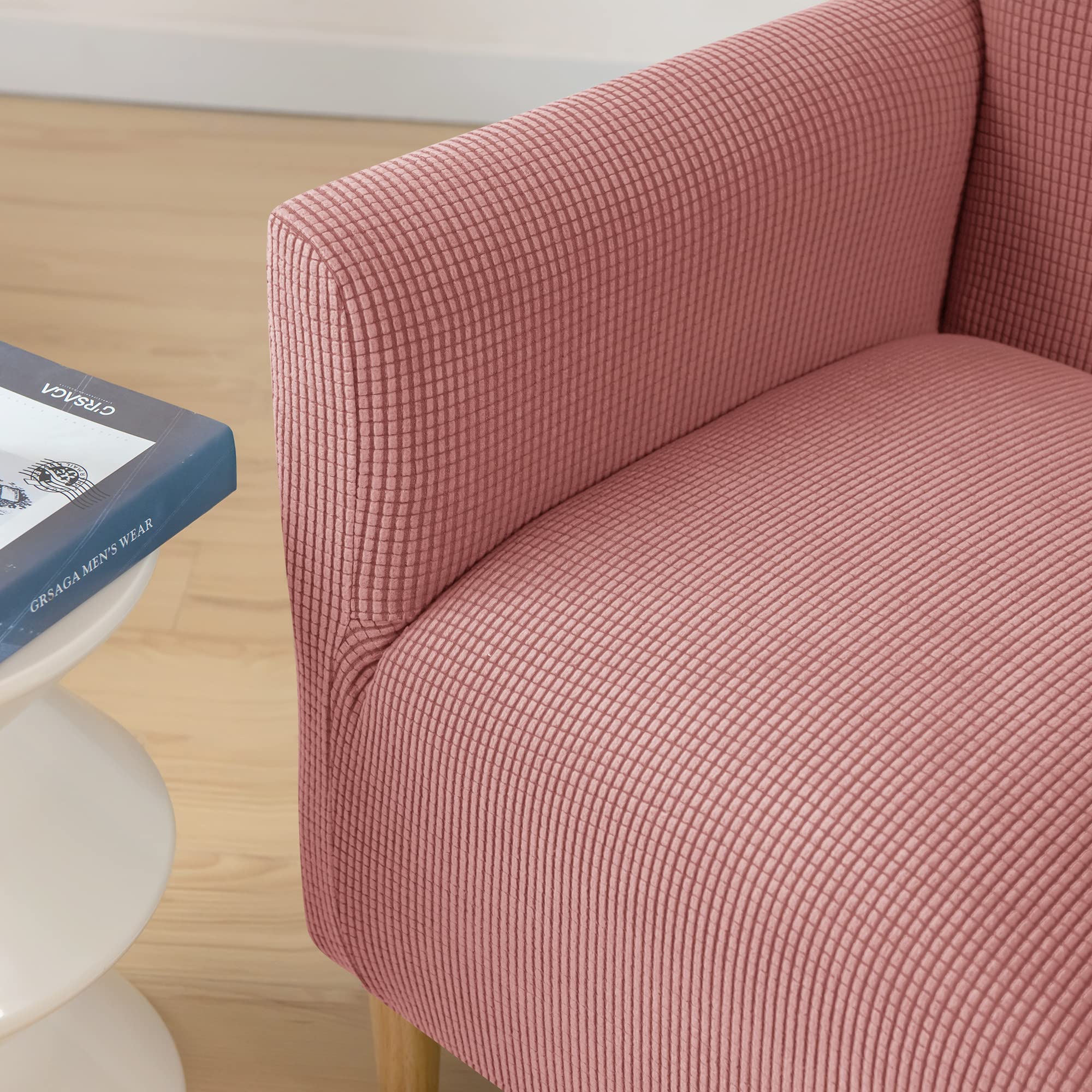LiveGo Stretch Banquet Armchair Slipcover, Knit Chair Covers with Arms - Image 4