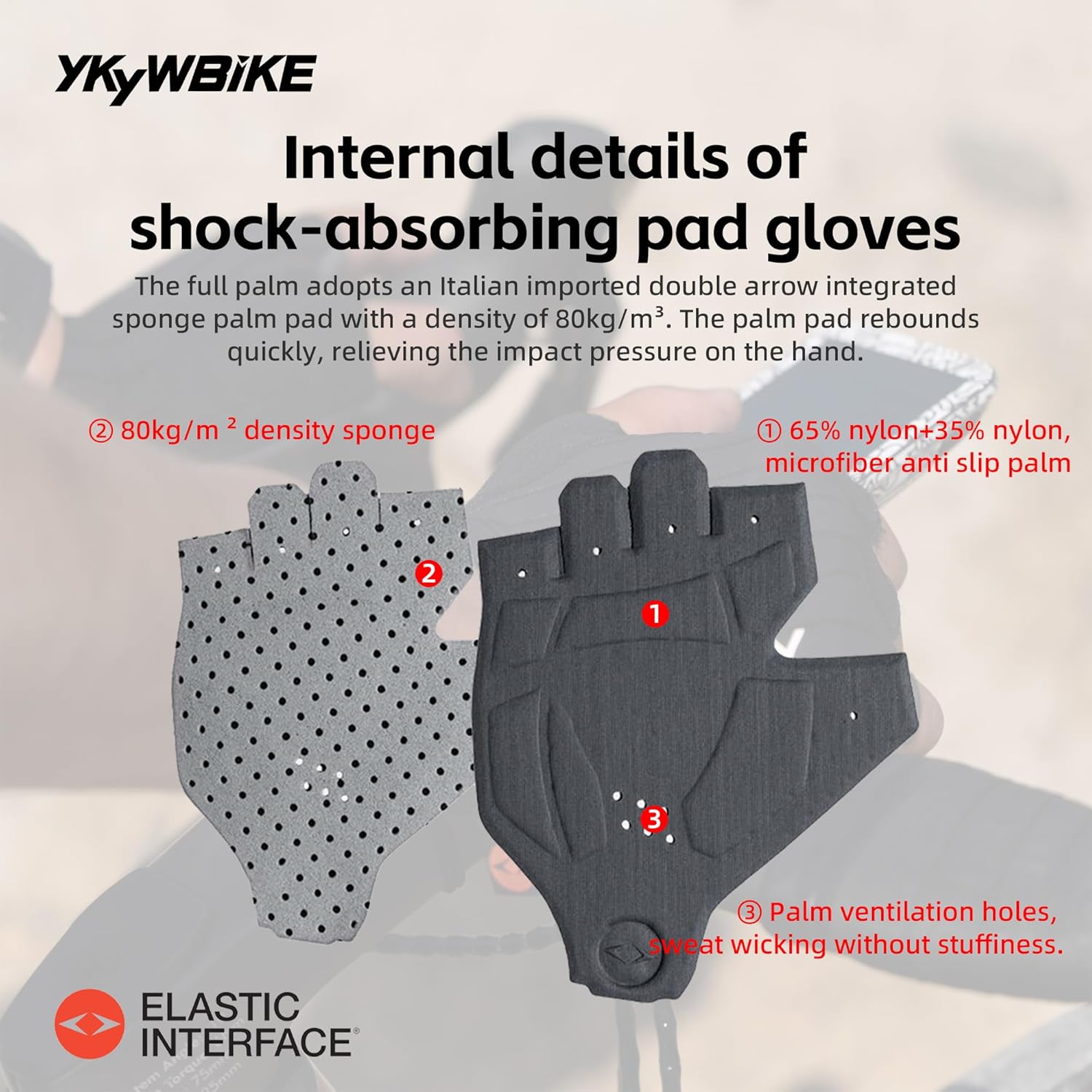 YKYWBIKE Cycling Gloves - Half Finger Bicycle Gloves for Men and Women - Image 4