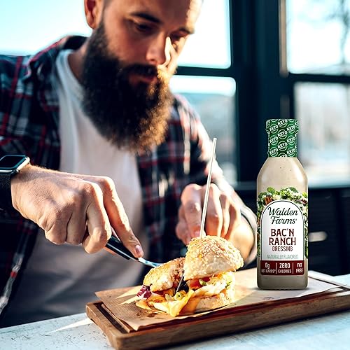 Miniatura 8 de Walden Farms Bac'n Ranch - Aderezo de 12 onzas (paquete de 2)  Fresco y delicioso, 0.00 oz de carbohidratos netos de condimento, certificado Kosher,