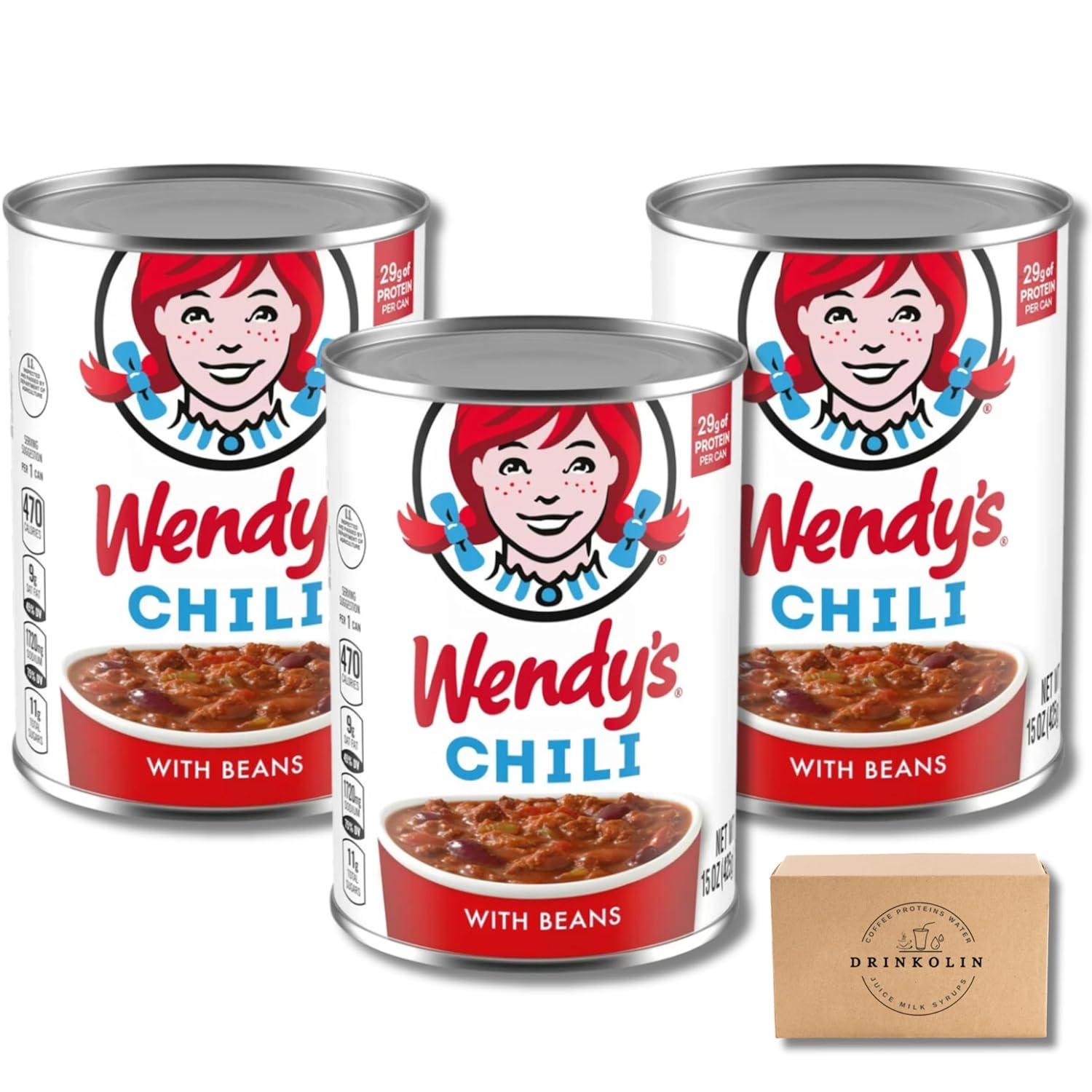 Wendy Chili With Beans Value Pack 15 Ounce Can Pack of