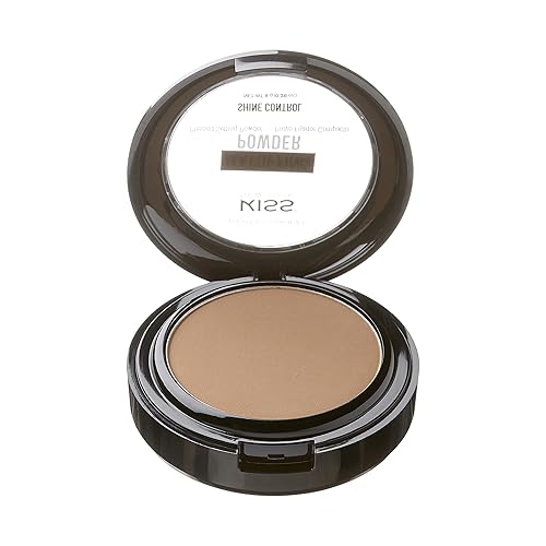 Miniatura 10 de Polvo fijador de acabado matificante prensado profesional, mejor para pieles medias a oscuras, difumina líneas finas y poros (bronceado translúcido)