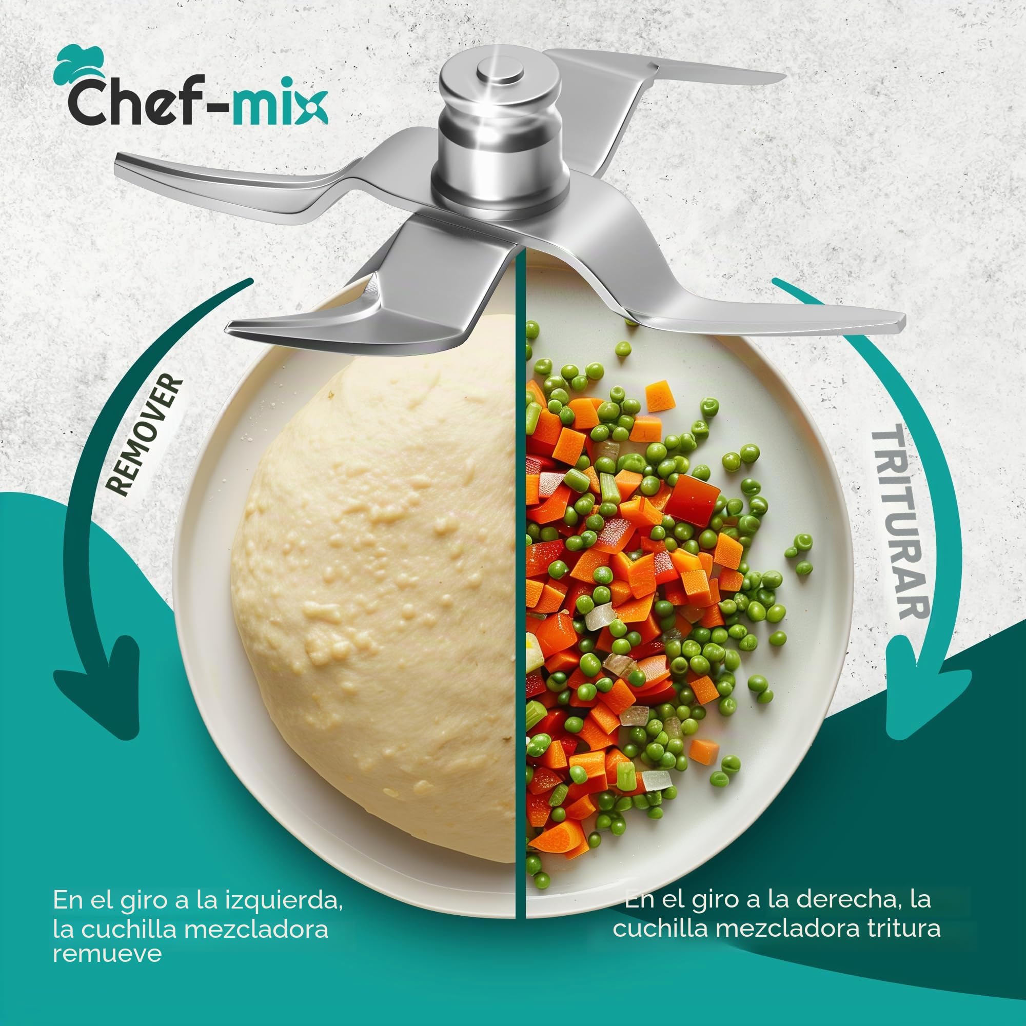 Cuchilla de mezcla de repuesto para Vоrwerk Thermоmix Cuchilla TM6 TM7 - Cuchilla de repuesto de acero inoxidable con junta tórica para robots de cocina TM6 TM7