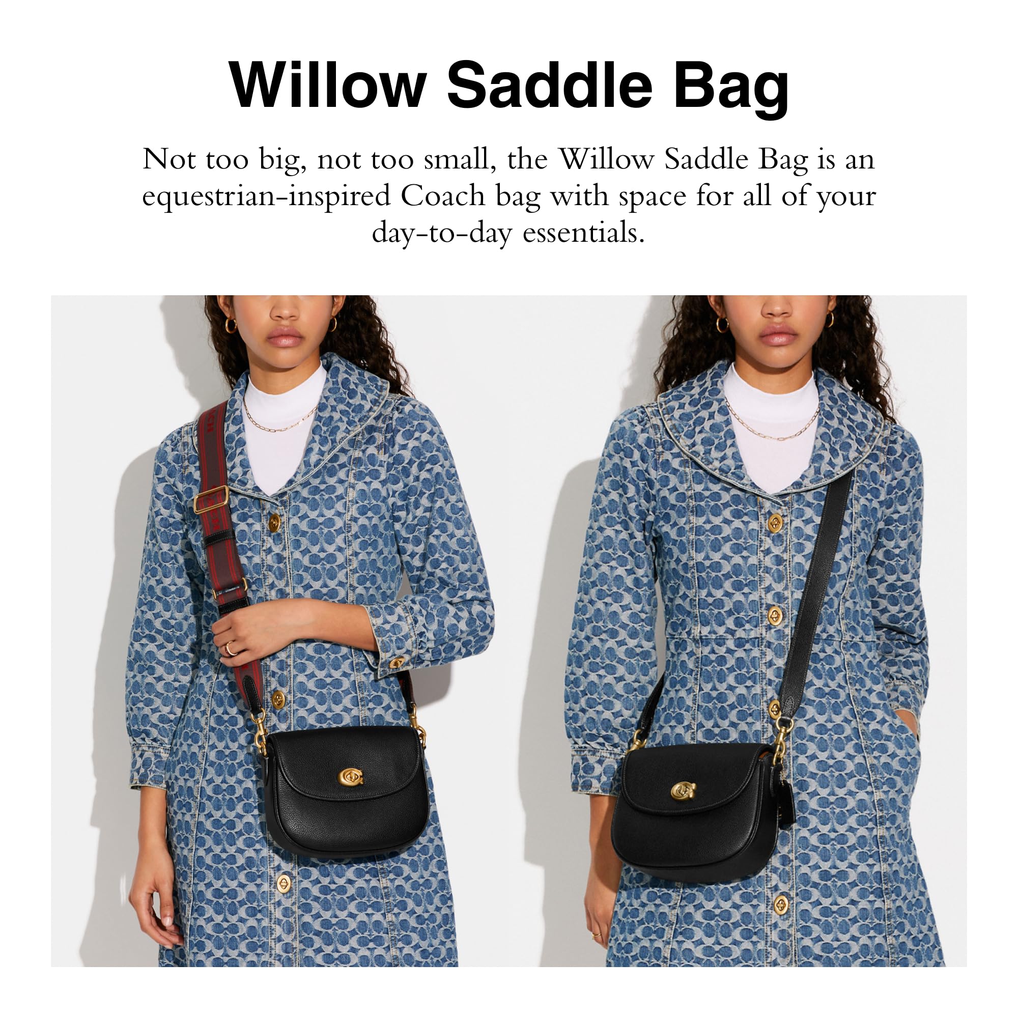 Coach Willow Saddle Bag, Black