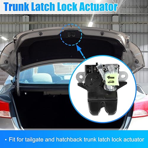 Miniatura 3 de X AUTOHAUX Actuador de bloqueo del pestillo del maletero 81230-C1500 para Hyundai Sonata 2018-2019 Sedán Puerta Trasera Pestillo de Bloqueo Motor