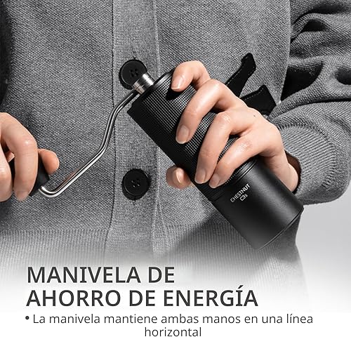 Miniatura 5 de TIMEMORE Chestnut C3S - Molinillo de café manual, molinillo de café de rebaba cónica de acero inoxidable S2C, molinillo de café de mano