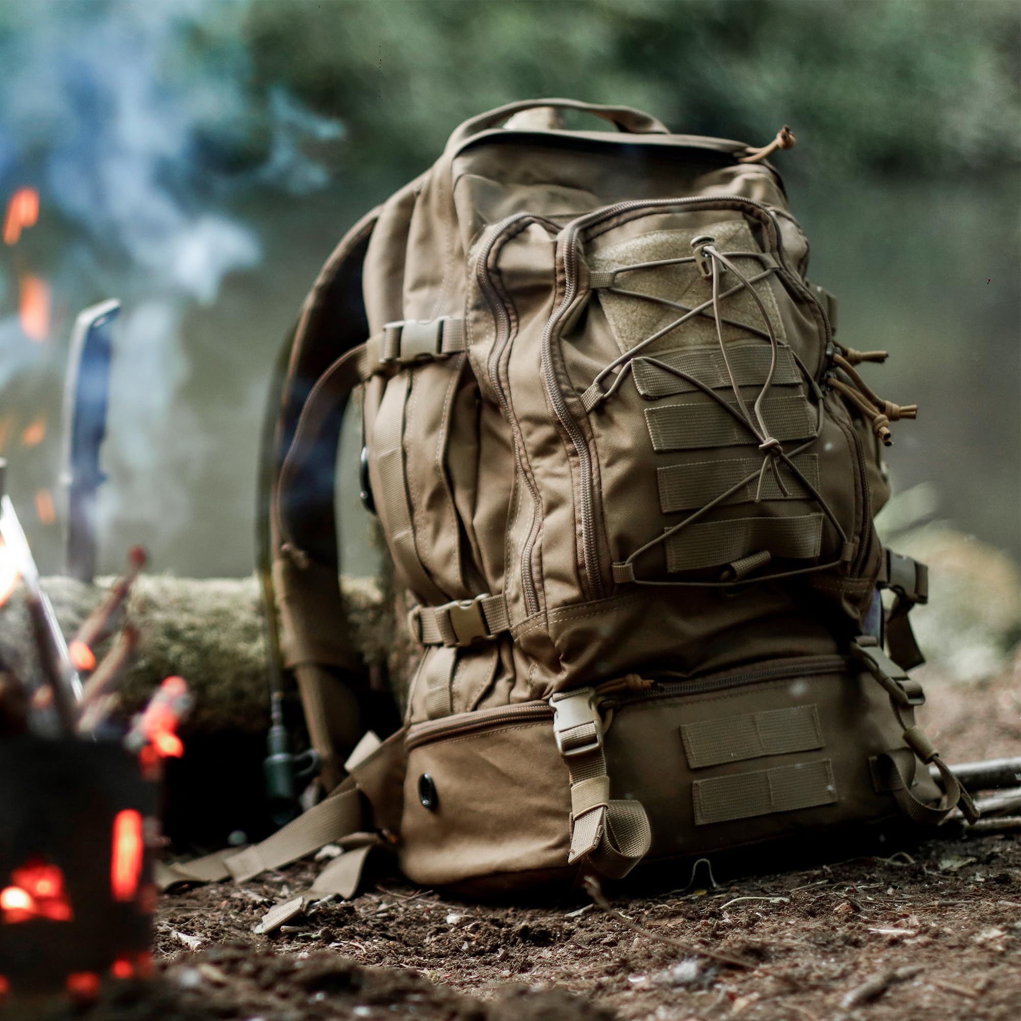 Mardingtop Plecak taktyczny 28 l, plecak trekkingowy, plecak outdoorowy, na kemping, wędrówki, podróże