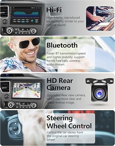 Miniatura 5 de Radio de coche estéreo para Honda Civic 2013 2014 2015 2016 2017 Android 11 pantalla táctil multimedia Radio Bluetooth Apple Carplay Andriod Auto