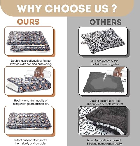 Miniatura 10 de Paquete de 2 camas de conejo, ropa de cama de 10 x 13 pulgadas, lavable y mejorado de grosor (rosa, M)