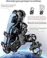 Vista 4 de BRCOVAN Soporte para teléfono de motocicleta con amortiguador de vibraciones, soporte anti-sismos para manillar de bicicleta, soporte para teléfono