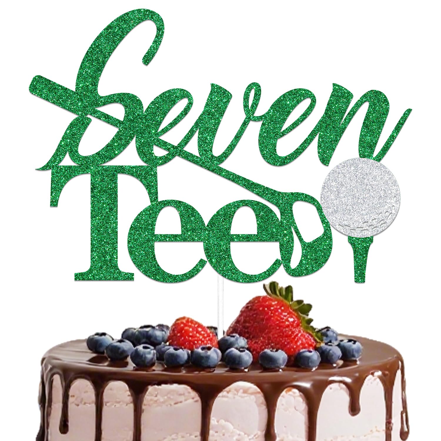 Seven-tee Cake Topper - 70th Birthday Cake Topper - Golf Theme 70th Birthday Decorations