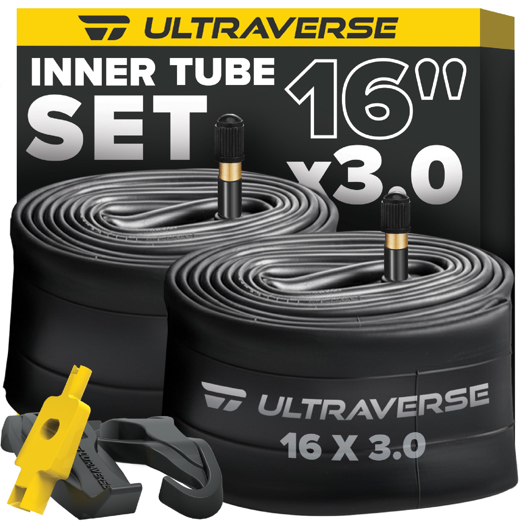 Ultraverse 16 x 3.0 Inner Tube Set - cycling | Mubboo