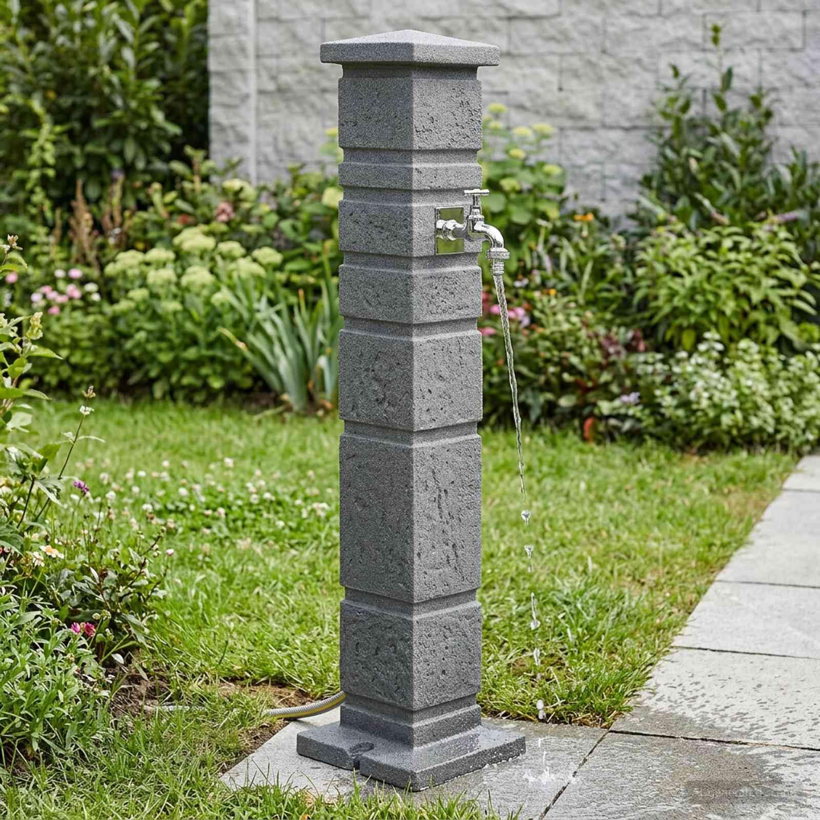 vidaXL Garten-Tanker Anthrazit 26 x 26 x 101 cm PE