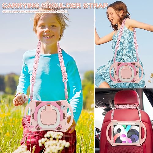 Miniatura 5 de BATYUE Funda para iPad Air de 11 pulgadas M3 (2025)  M2 (2024), iPad Air 54 de 10.9 pulgadas (20222020), iPad Pro de 11" 4321, Funda para niños con