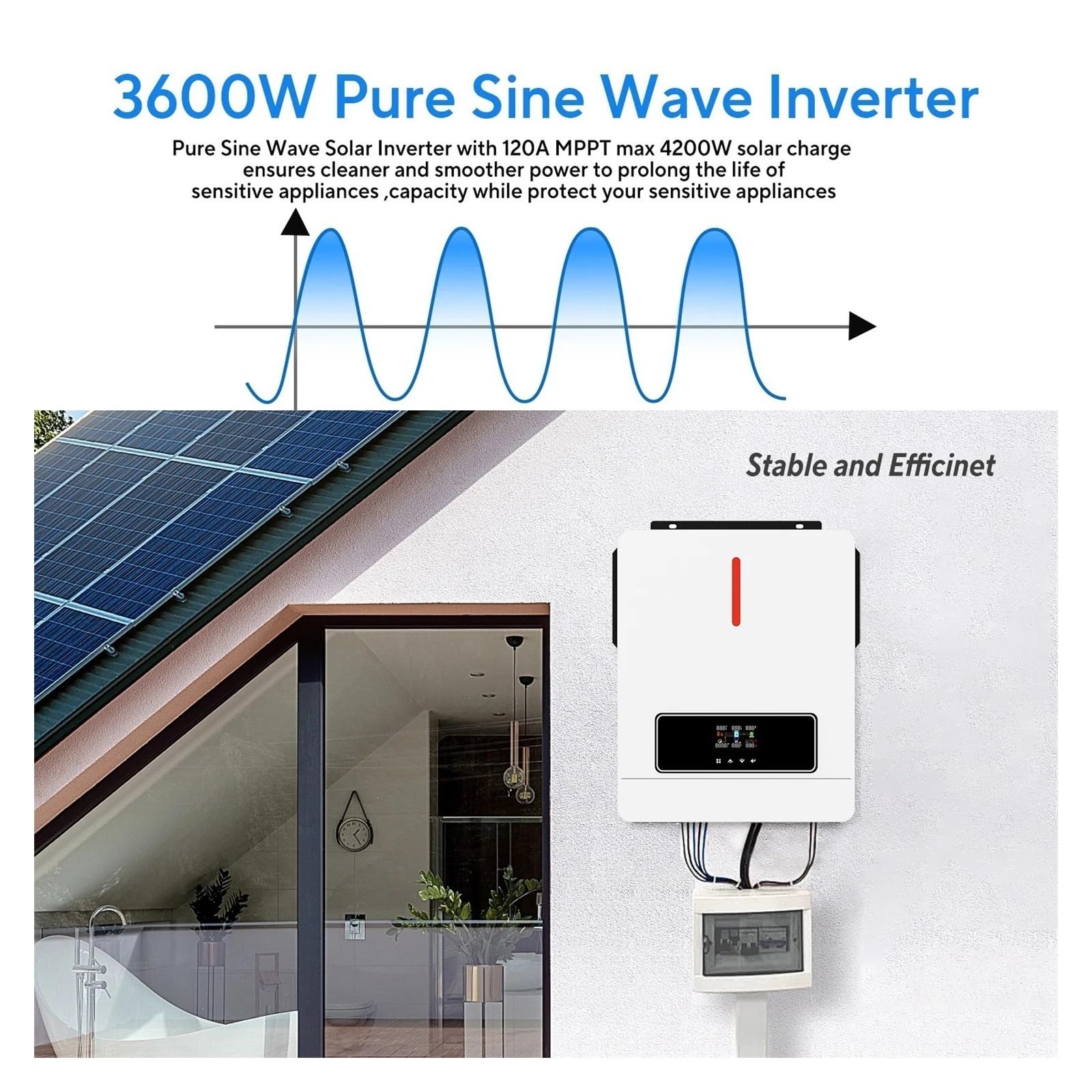 3.6KW Inteligentny regulator ładowania solarnego MPPT