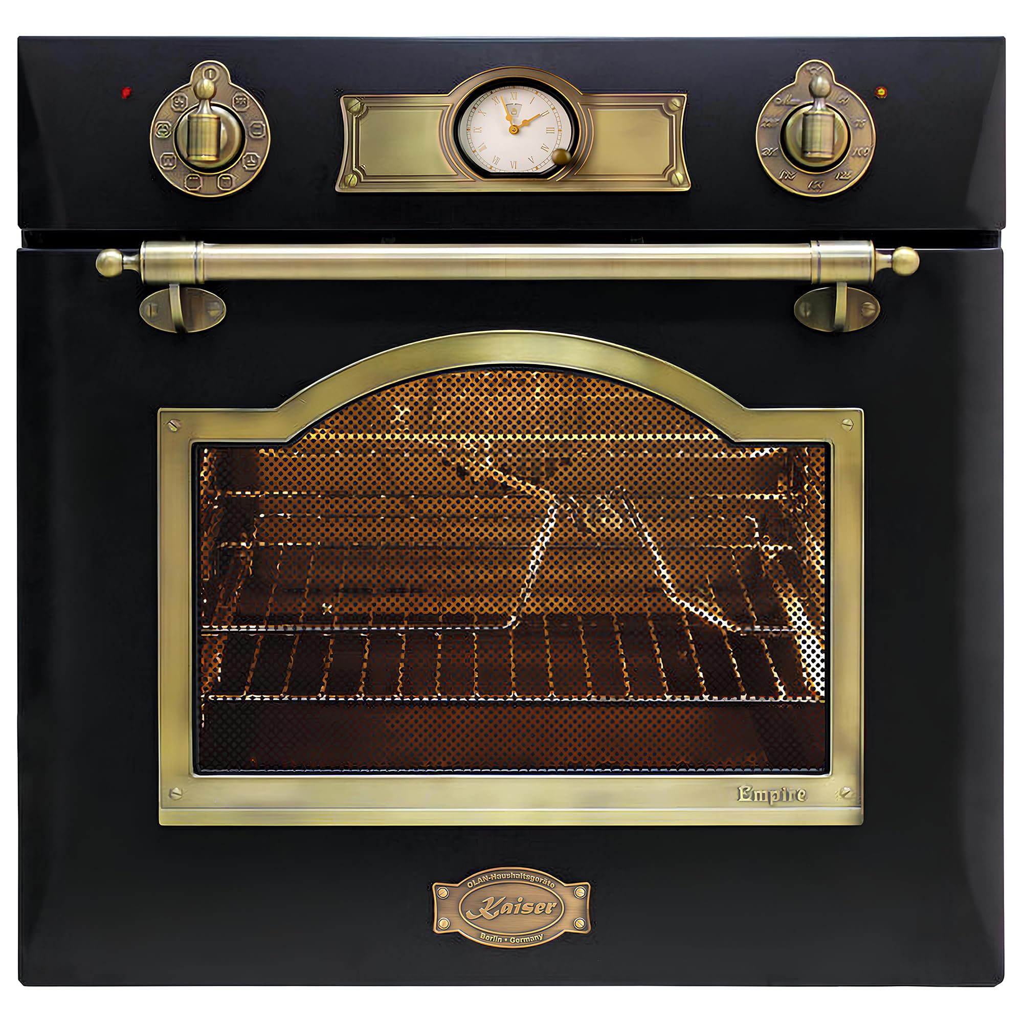 Kaiser Zestaw piekarników EG 6345 Em+KG 6325 Em, piekarnik gazowy do zabudowy 67 l + retro kuchenka gazowa, 60 cm