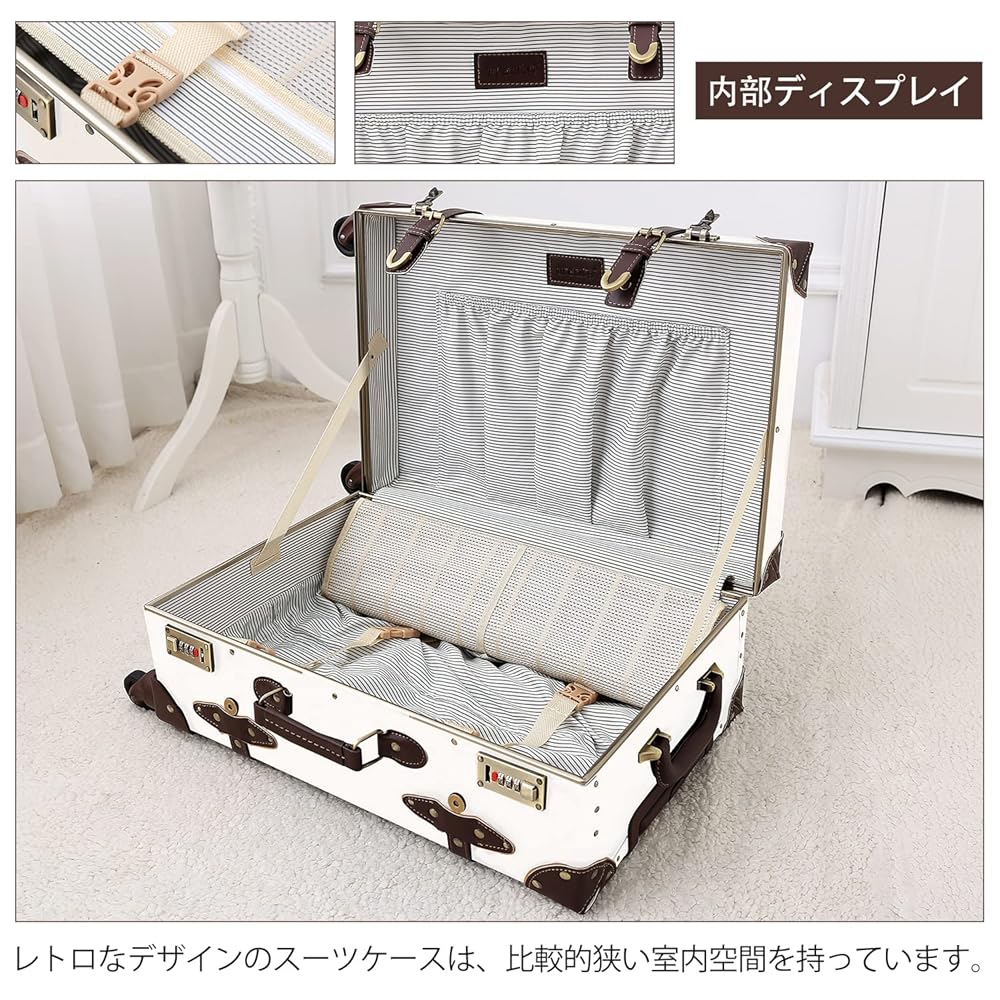 urecity] トランクケース キャリーバッグ 革 手作り 復古主