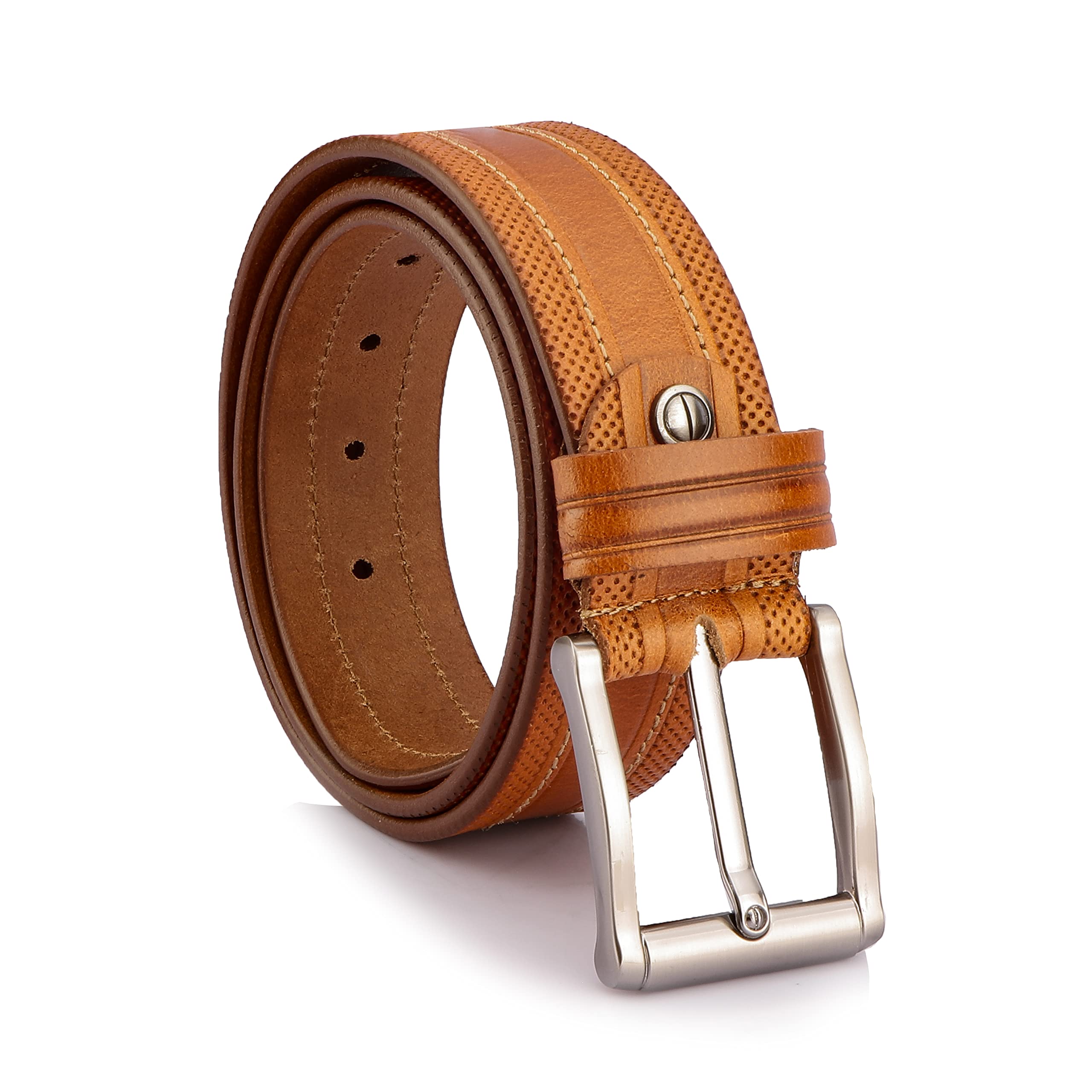 gil genuine leather belt for men casual wear black,brown,tan color-picture-12