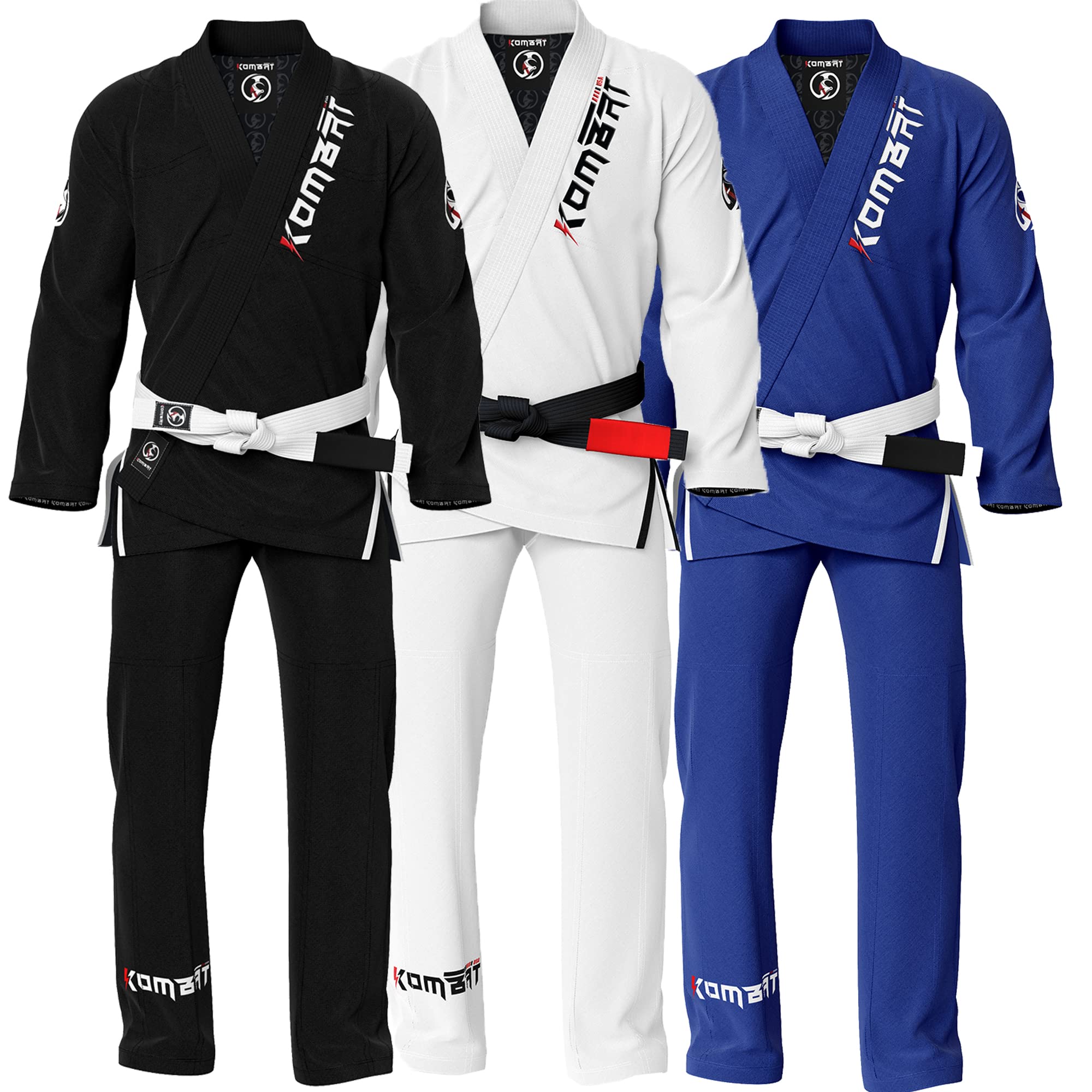 KOMBAT USAFEARLESS COMP PRO GI - Premium Competition GI | Strong Pearl Weave | Brazilian Jiu-Jitsu (BJJ) | Mix Martial Arts
