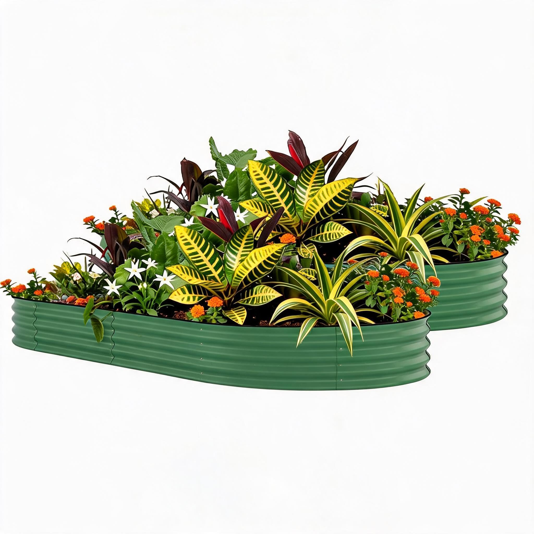 GarveeMore Raised Beds for Garden 2 Pack for Flowers