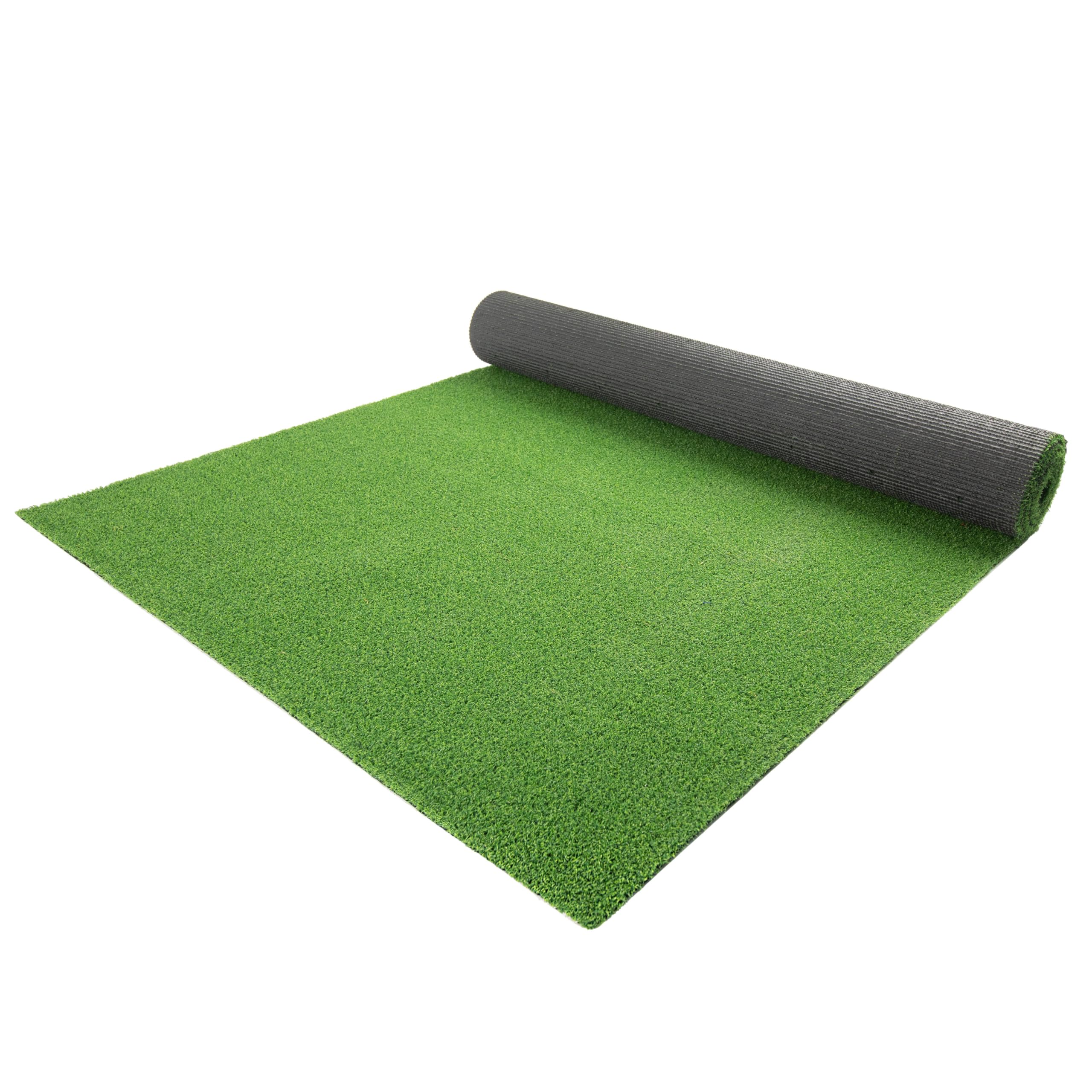 Primaflor Kunstrasen Color Wave B1 | Grün | 200x50 cm | 8 mm | B1 schwer entflammbar | wasserdurchlässig | UV-beständig | Rasenteppich für innen und außen | Outdoor Bodenbelag