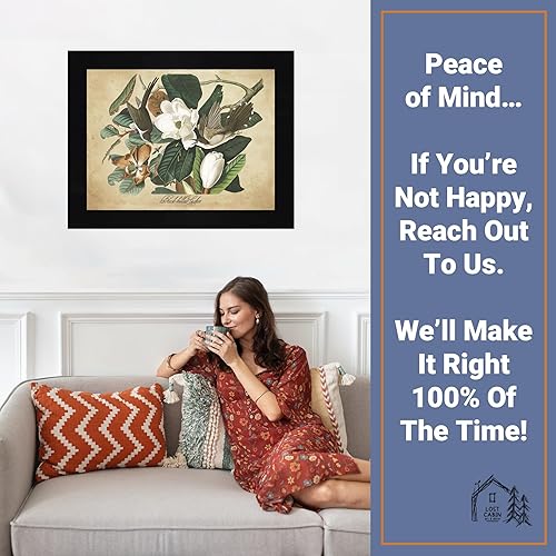 Vista 387 de Towee Bunting by James Audubon - Marco biselado negro de 12 x 16 pulgadas, decoración artística enmarcada para pared, reproducción de pinturas