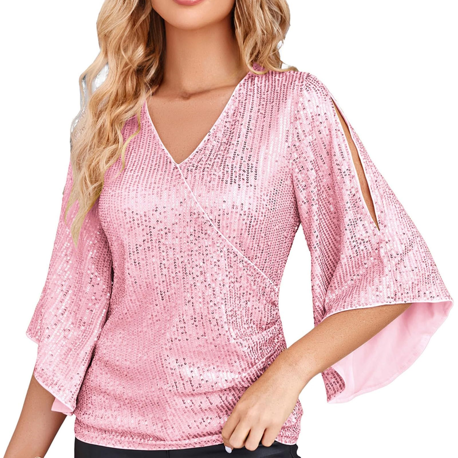 Neck Top Manga Larga Corto Wholesale Top corto sexy de manga larga con escote
