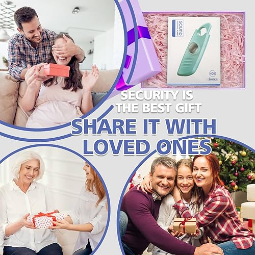 Miniatura 5 de Alarma de seguridad personal para mujeres, 2 paquetes de sirena de 140 db, alarma personal de sonido seguro, luz estroboscópica y llavero,