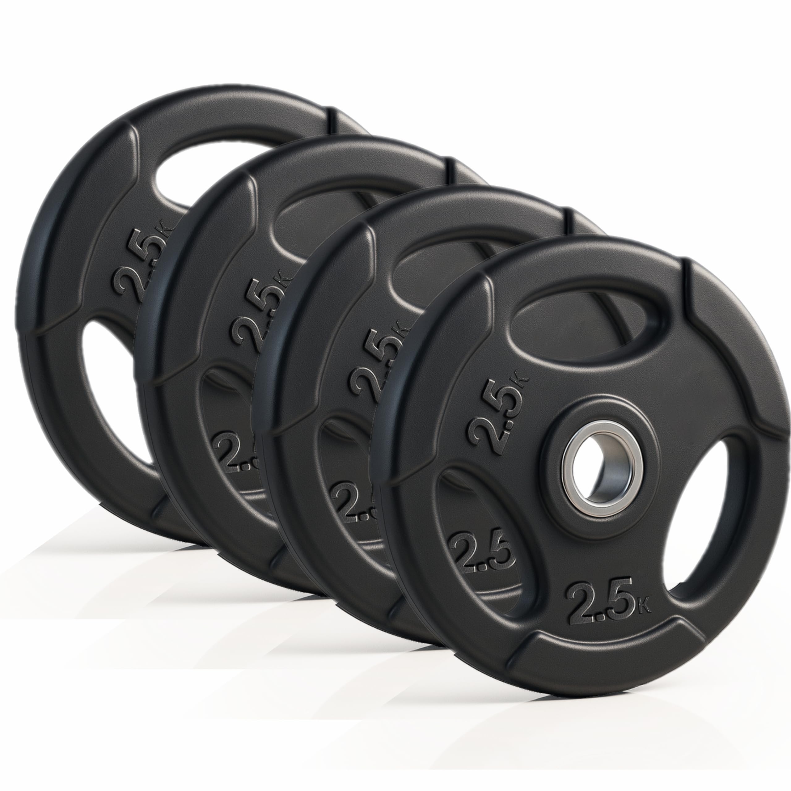 WATSON 3 Cut Rubber Coated Metal Weight Lifting Bar Plates With Metal Bush Compatible Upto 30mm Gym Rods, Home Gym Weight Plates For Men & Women (10Kg Set (2.5Kg x 4))-image-13