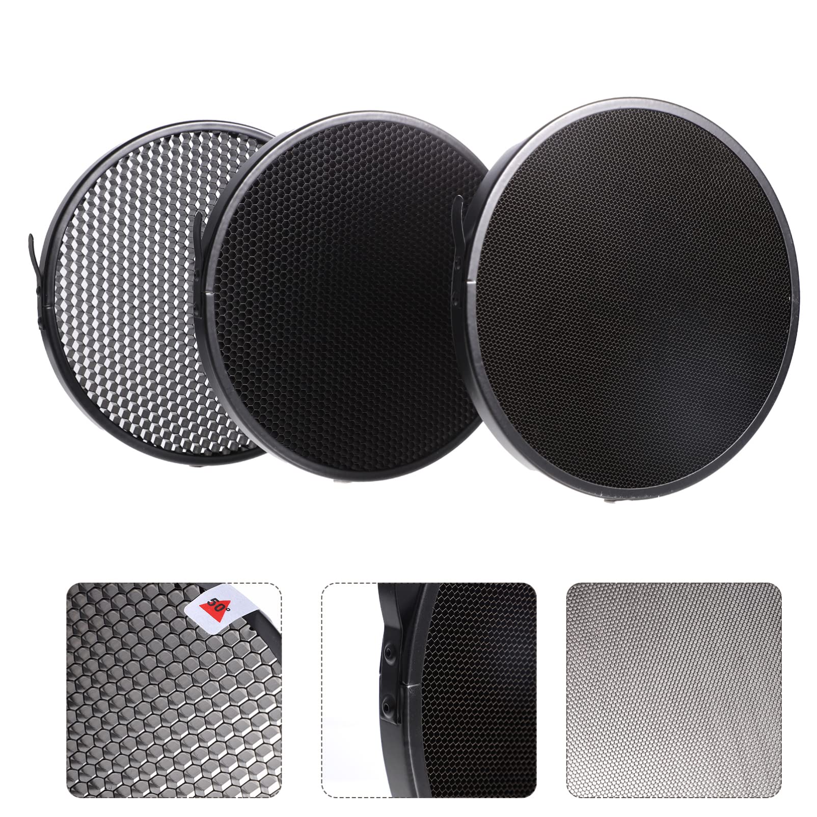 Grille Nid d'abeille pour Flash Photographie Diffuseur De Lumière Précis Système De Fixation Rapide