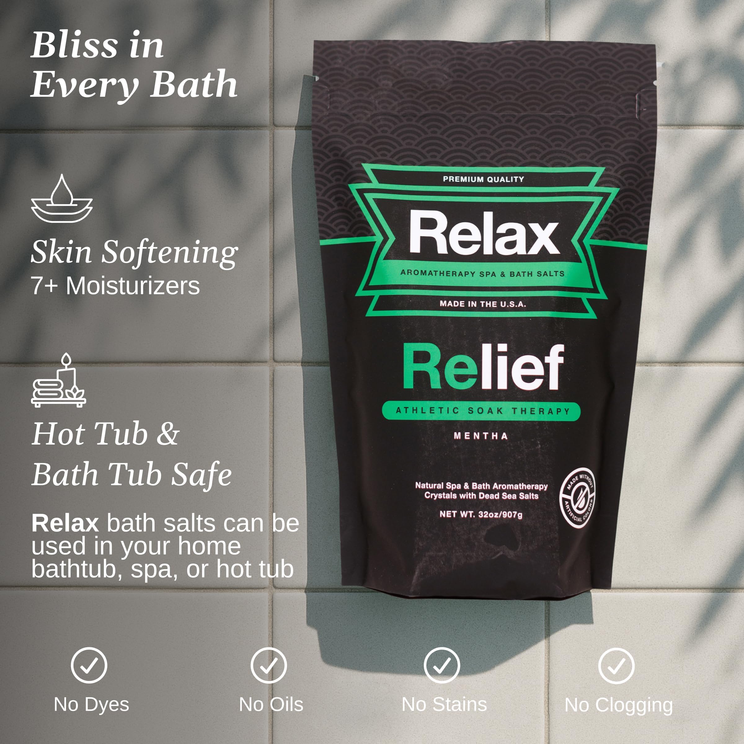 Relax Spa & Bath, Epsom & Sali del Mar Morto, sali da bagno per aromaterapia per vasca idromassaggio, bagno o spa, infusi con magnesio, sollievo per terapia atletica