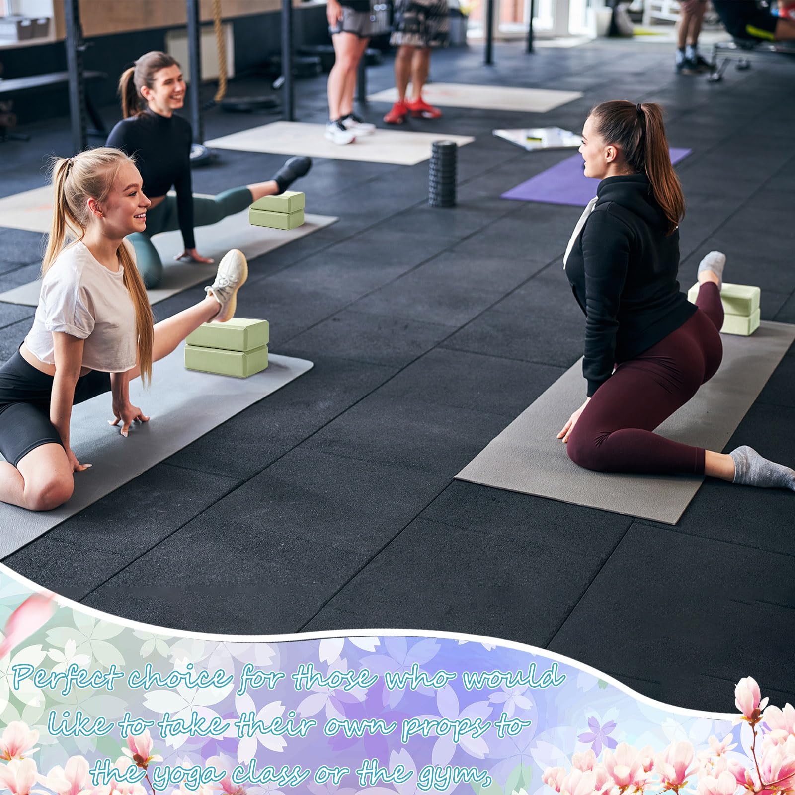 Outus Yoga-Blöcke, 22,9 x 15,2 x 7,6 cm, hohe Dichte, zur Verbesserung der Kraft, Flexibilität, Balance, weiche, rutschfeste Gymnastikblöcke für Yoga, Sport, 20 Stück
