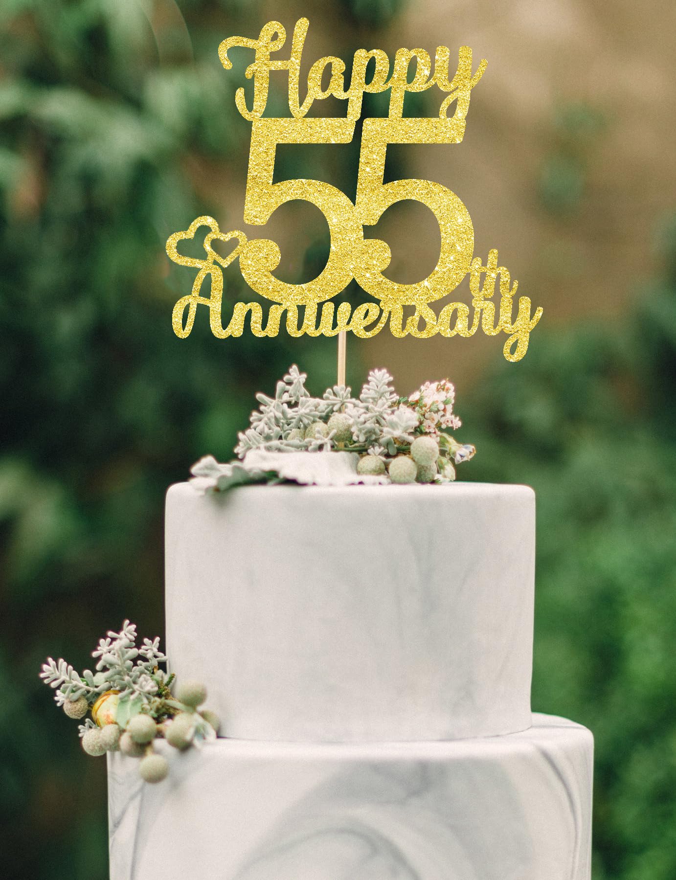 Amazon.com: Veegood Happy 55th Anniversary Cake Topper