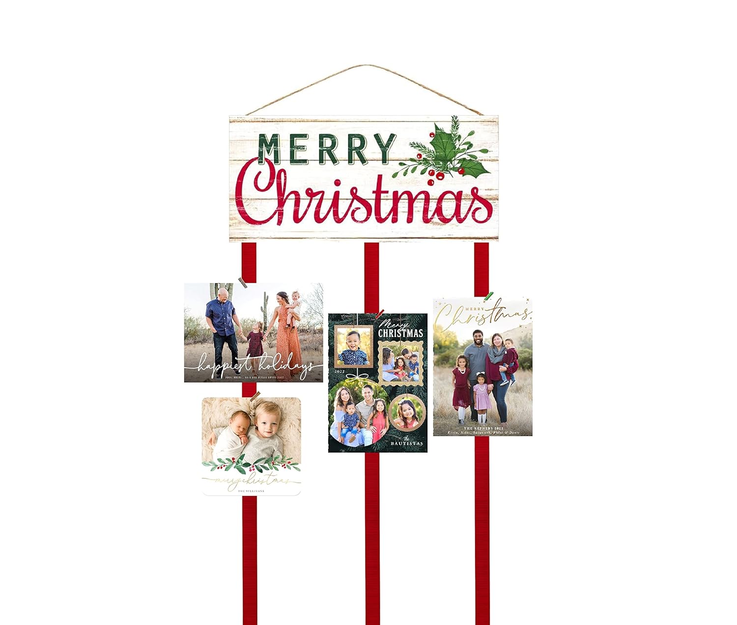 Christmas Card Holder Merry Mail Picture Holder (MC Holly Amazon Christmas Card Holder