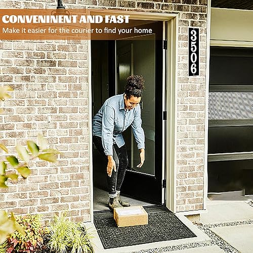 Vista 248 de Placa de dirección de metal personalizada, letreros de números para placa de pared de casa, letrero de dirección de nombre de calle, números de casa