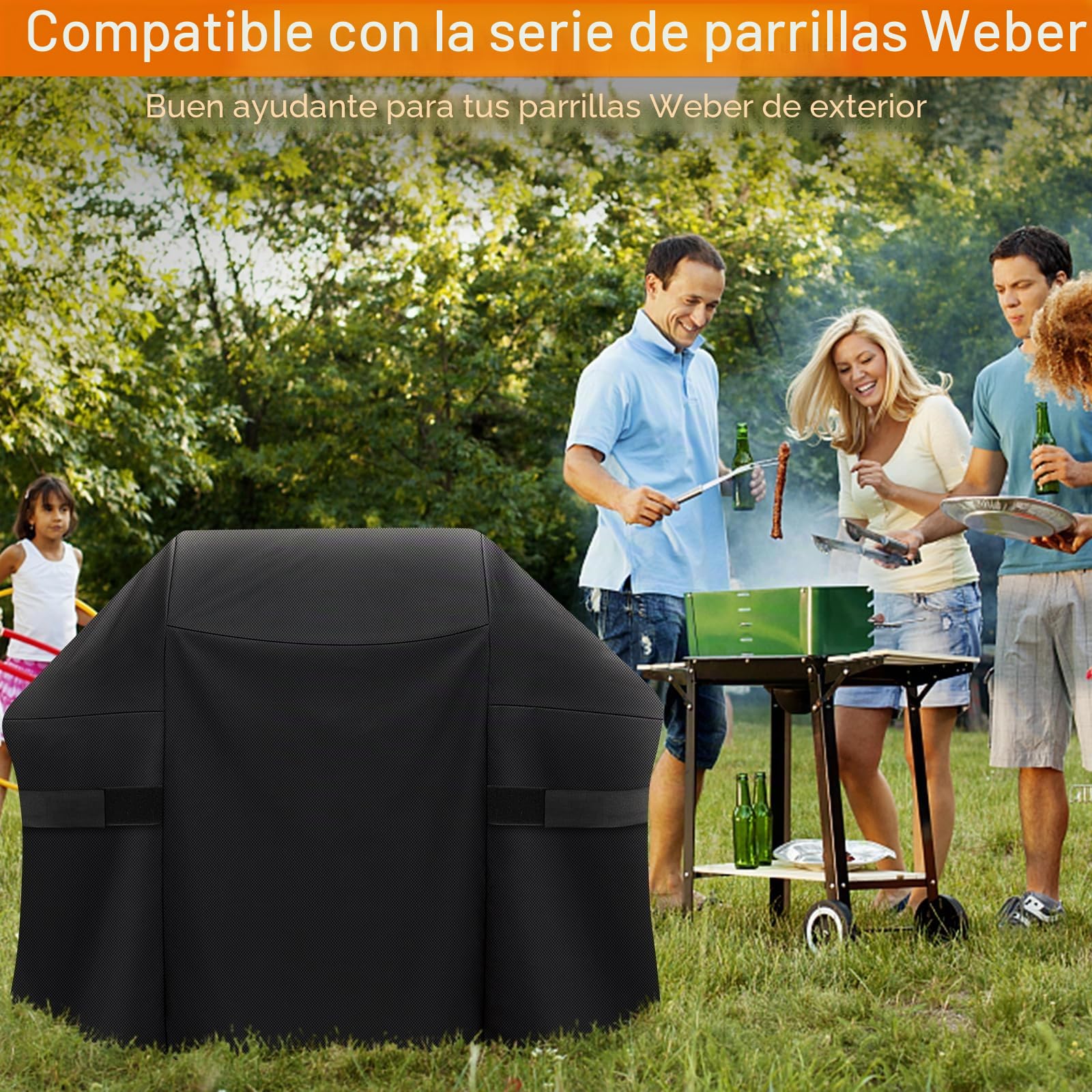 Funda para Barbacoa Weber Spirit II 300 y 300 Series - Cubierta de Poliuretano para E310, E330, E315 (129x45x106cm)
