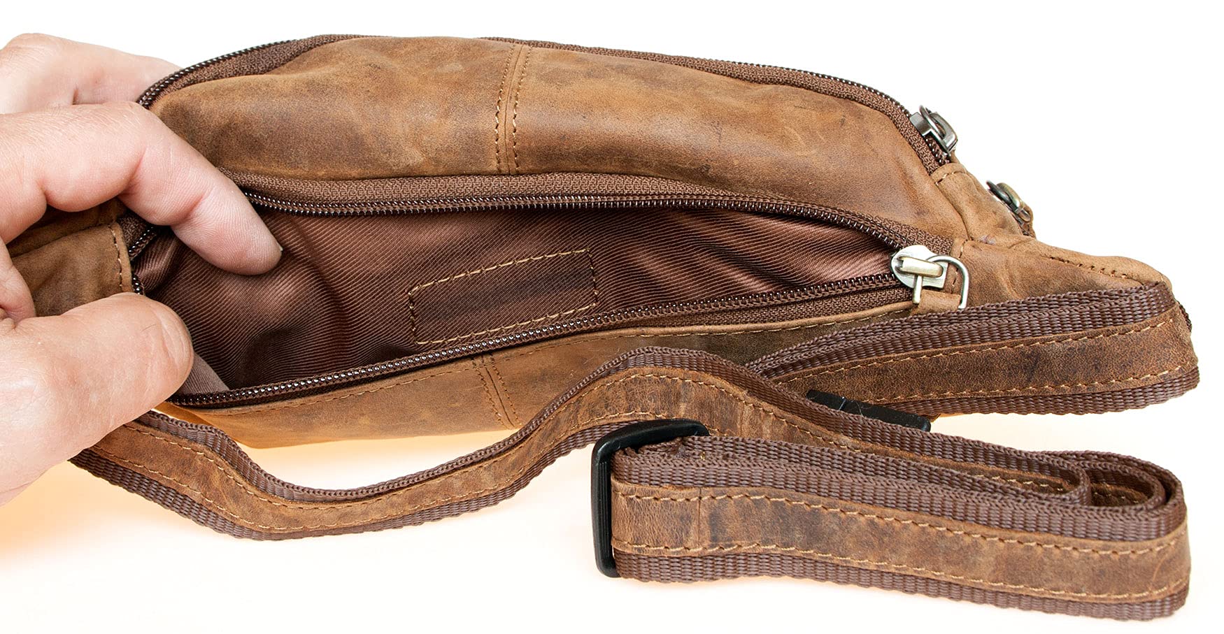 Sac banane en cuir véritable – Sac banane – Sac de rein – Sac