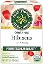 Traditional Medicinals Organic, Hibiscus Tea - Supports Normal Heart Health & Cardiovascular Wellness - Kosher, Non-GMO, Caffeine-Free, Compostable - 16 Tea Bags