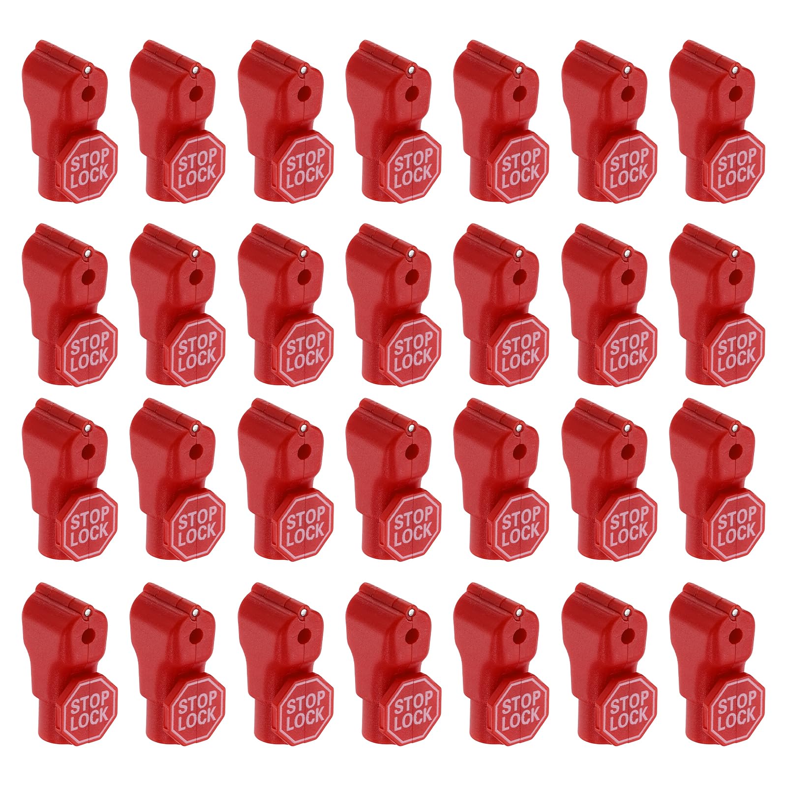 DTGN 200 Pièces 4mm attaches de Verrouillage Plastique ABS Rouge