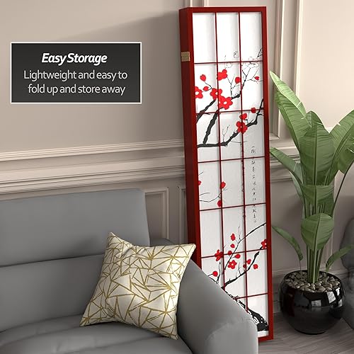 Miniatura 22 de Red Lantern SS-BLOSSOM-Black-4P - Divisor de habitación, 4 paneles, color negro Negro -,Natural,Rosewood,Miel,https://www.amazon.com/dp/undefined