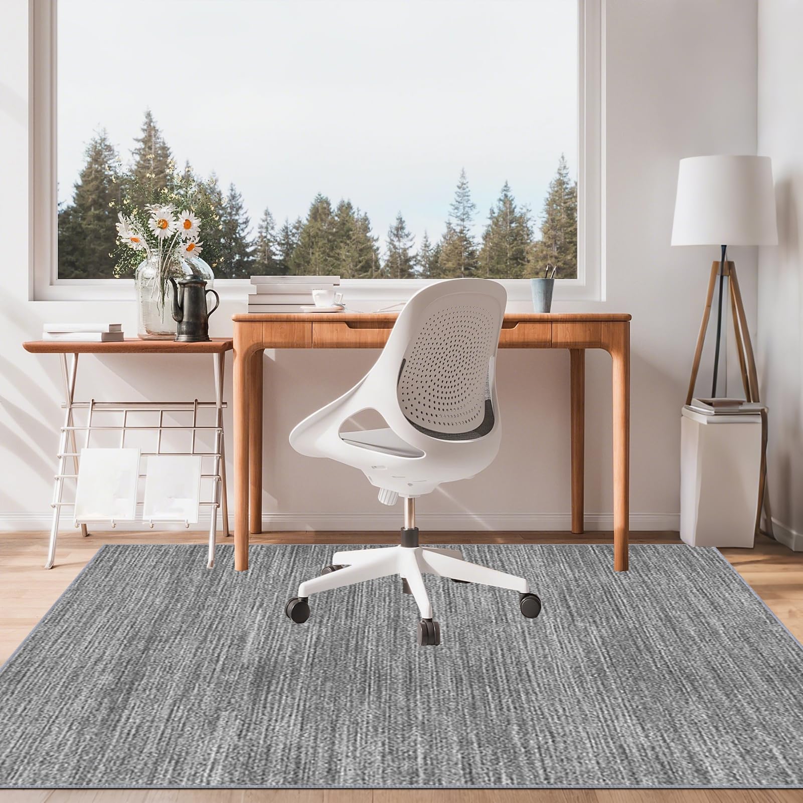 Tappeto Sedia Ufficio, Tappeto Sedia Gaming, Tappeto Salvapavimento Antiscivolo, Tappetino per Sedia da Scrivania, Tappetino Protettivo per Pavimenti Duri, Tappeto per Sedia con Ruote 100 x 140 cm