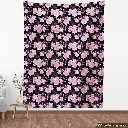 Miniatura 346 de Lunarable - Tela para amantes de perros de The Yard, patrón divertido de animales de dibujos animados en posiciones caprichosas estirando y Beige y