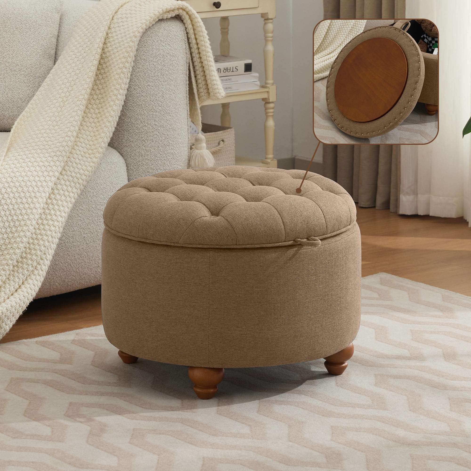 WUTUTUEE Storage Ottoman