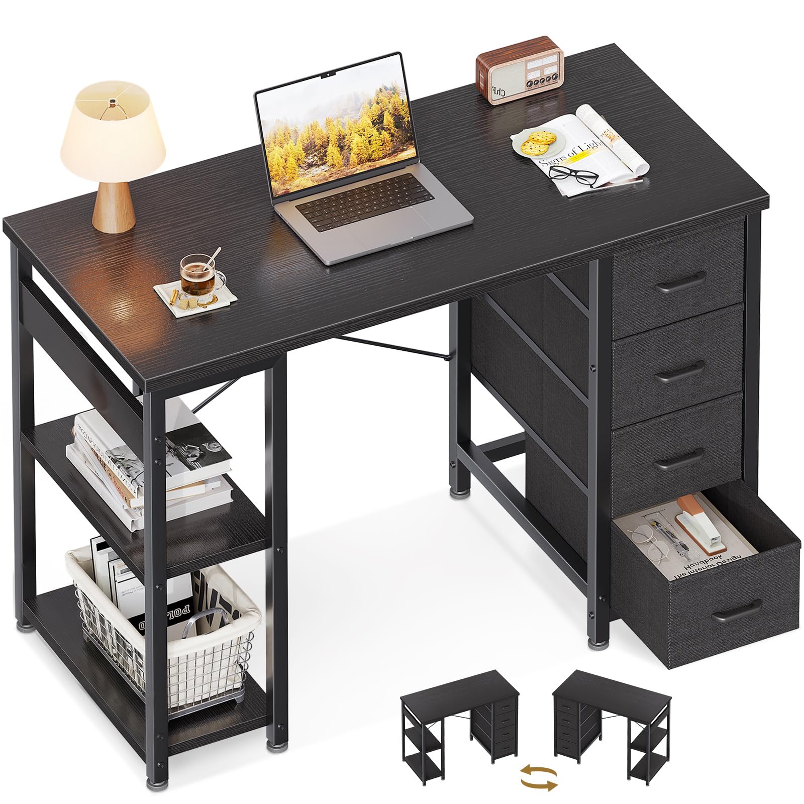 ODK 40-inch 4-Drawer Desk