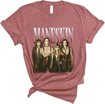 Mane.Skin T-Shirt, Rock Band Graphic Tee for Fans of Italian Rock Music Group, Casual Concert Outfit, Short Sleeve Unisex