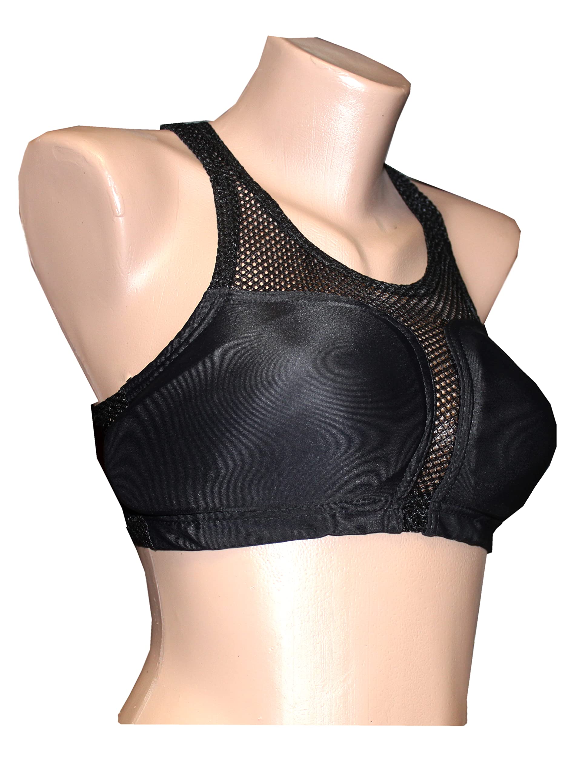Lisaro Lady Brustschutz Damen Soft Schalen Brustschutz für Kampfsport Kickboxen Karate Taekwondo, Boxen Vollkontakt Brustschützer Frauen Kinder Mädchen Sport BH Bügel Brust Schutz schwarz