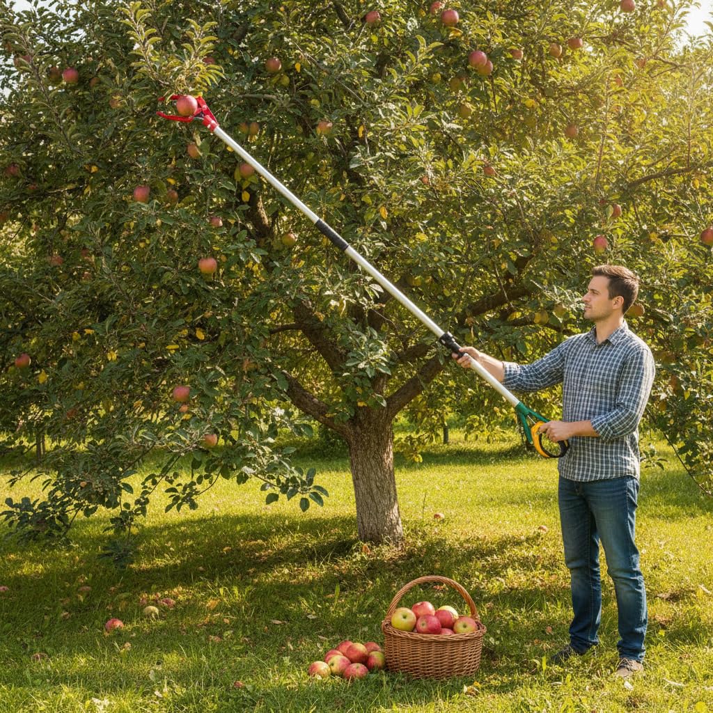 Raccoglifrutta Telescopico a Tre Artigli, 1.5 m singolo