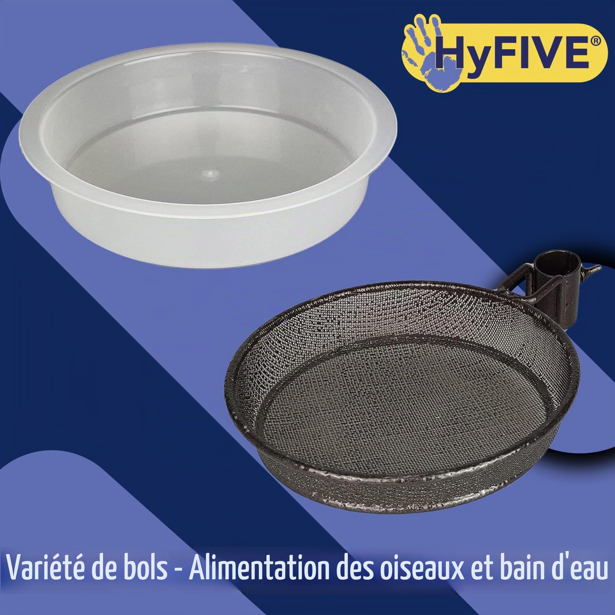 Kit de mangeoire pour oiseaux sauvages Hyfive - Mangeoire multi avec support à fourchette stabilisateur - Mangeoires à suspendre pour oiseaux - Abreuvoir pour oiseaux - Grand - 240 cm - 4 pôles