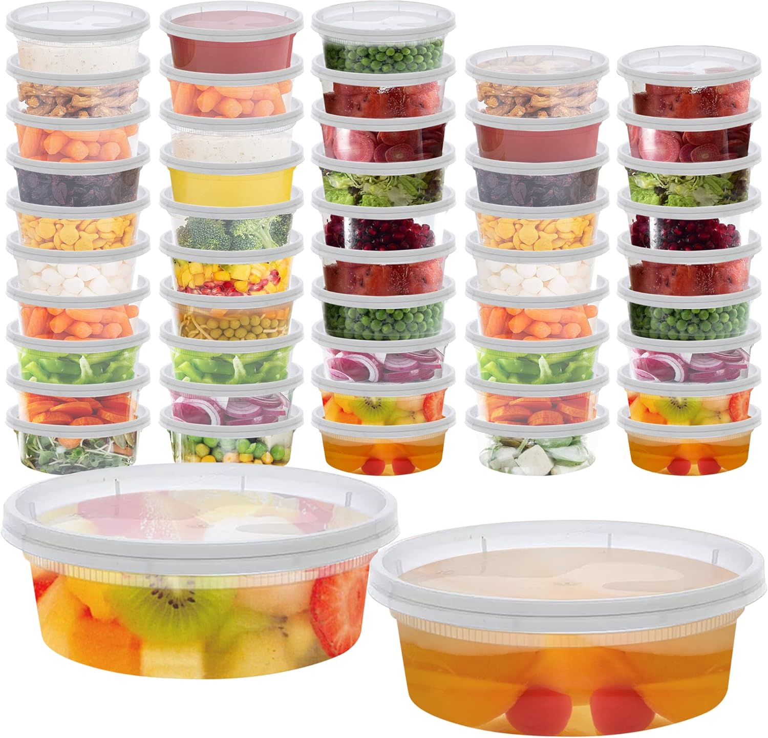 Deli Containers with Lids NonBPA Plastic Containers