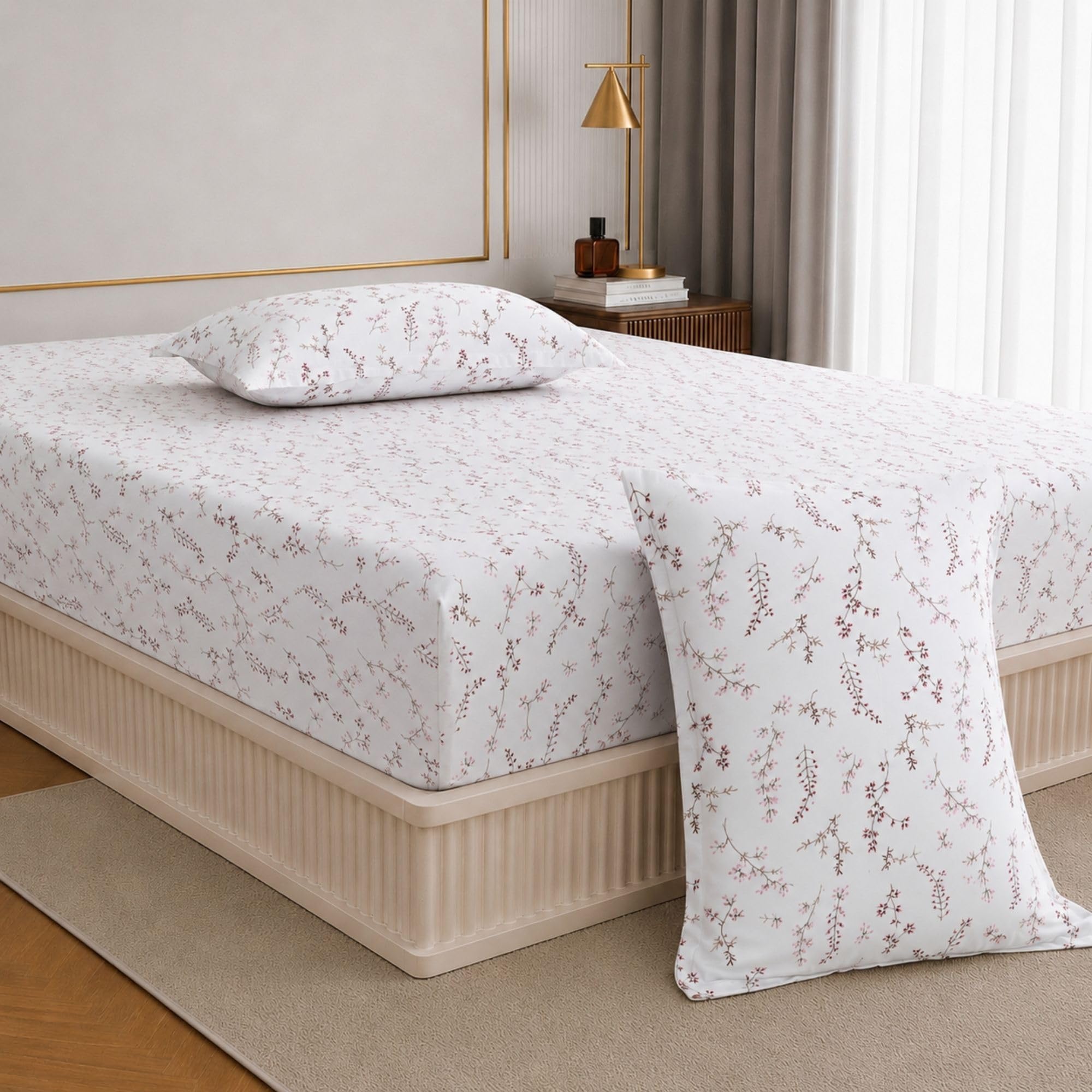 Jaipur Weaves Queen Cotton Bedsheet - Floral Design -31