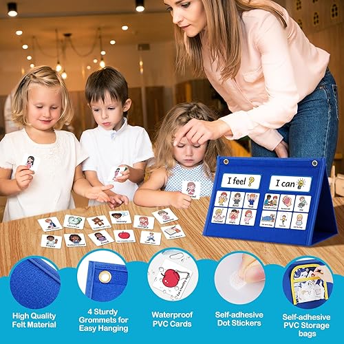 Miniatura 4 de Tabla de sentimientos, actividades de aprendizaje socioemocional, materiales de aprendizaje para autismo, herramientas para TDAH, manejo de